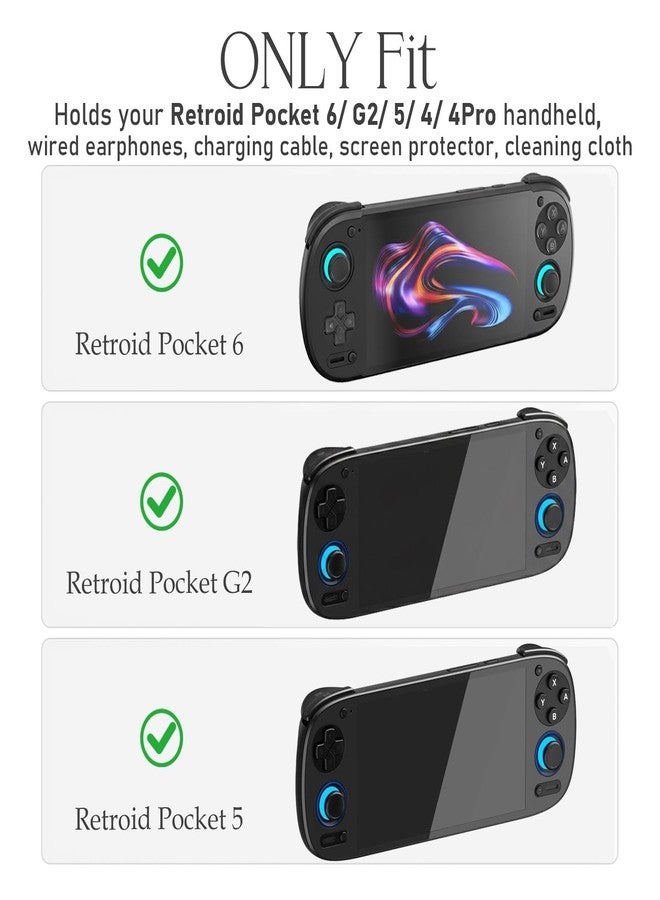 worfty Travel Carrying Case for Retroid Pocket 6/ G2/ 5/ 4/ 4pro Game Handheld Console (Case Only) - Hard Protective Carrying Storage Bag - Image 2